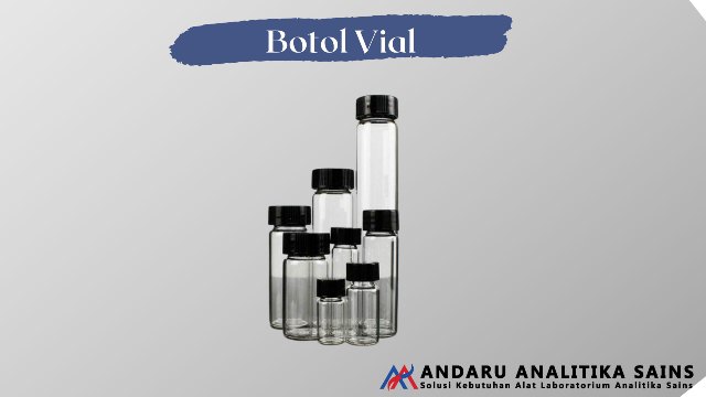 ilustrasi gambar alat laboratorium botol vial