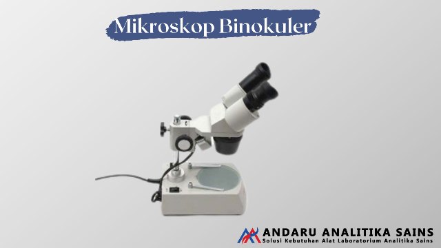 ilustrasi gambar alat laboratorium mikroskop binokuler